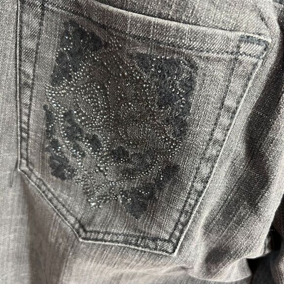 Chico's Platinum Original Jeans Gray Women's 5 Short NWT - Picture 4 of 5